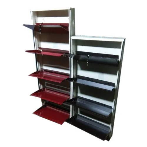 White And Red Wall Mounted Shoe Rack