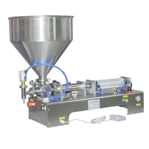 Semi-Automatic Semi Automatic Double Nozzle Paste Filler Machine