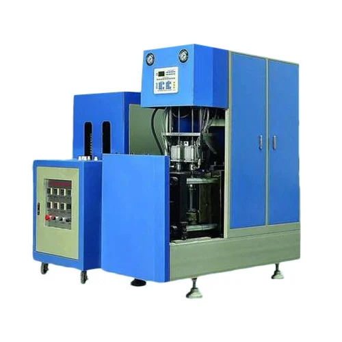 Blue Semi-Automatic Pet Blow Moulding Machine