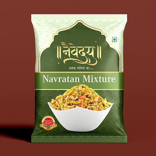 Navratan Mixture - Regular Size | Good Quality Namkeen Mixture, Savory & Spicy Snack Blend with Lentils, Nuts, and Sev for Tea-Time Enjoyment