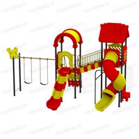 Children Multi Play Station With Swing And Slide Two Unit Royal Maps 22