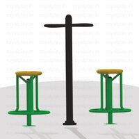 Seating Twister Double Gym Equipment - Application: Tone Up Muscle