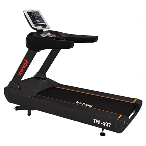 Black Commercial Ac Motorized Gym Treadmill