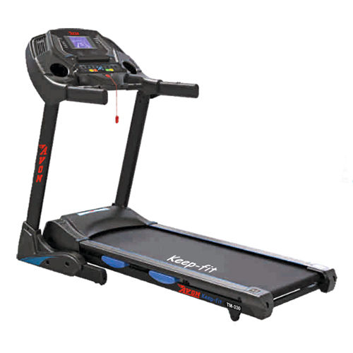 Black Semi Commercial Ac Motorized Treadmill