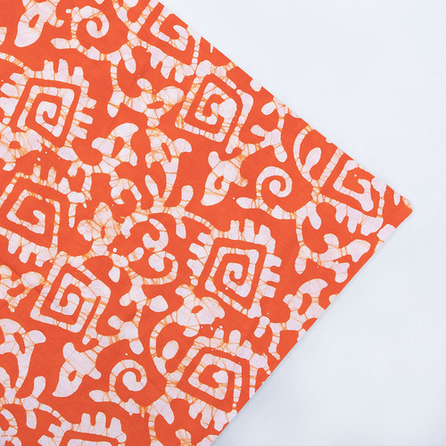 BEAUTIFUL ORANGE COTTON JAAL PRINTED FABRIC