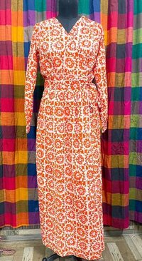 BATIK PRINT WRAP DRESS