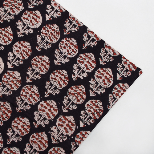 BLACK COLOR COTTON PRINTED FABRIC
