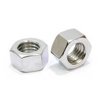 304 Stainless Steel Nuts - Customized Shape, Polished Surface, Gray Color | Ideal For Various Applications In Construction