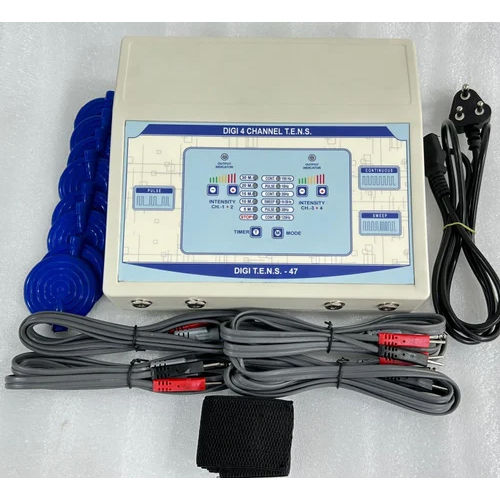 Mild Steel Flexible TNT Tens Machine 4 Channel For Pain Relief