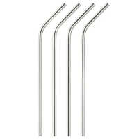 Stainless Steel Straws - Polished Gray Finish, Durable Stainless Steel Materials, Bar Shape For Versatile Use
