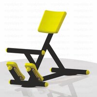 Back Extension Gym Equipment - Gi Pipes, Frp/roto Seats, Pp Plastic Foot Rest | Adjustable, Foam Seat Cover, Manual Operation, 1 Year Warranty