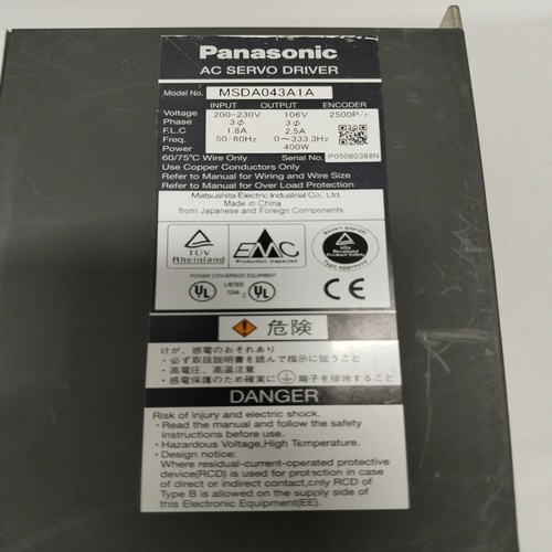 PANASONIC MSDA043A1A AC SERVO DRIVE