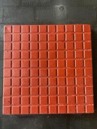 Cement Chequered Parking Tiles - Color: Reds / Pinks