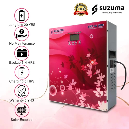 Solar Wall Mount Inverter with Life Po4 Battery