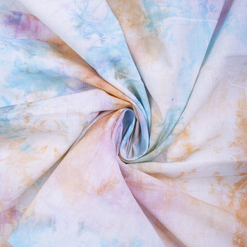 MULTICOLOR TIE AND DYE COTTON FABRIC