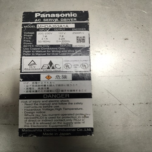 PANASONIC MHDA053A1A AC SERVO DRIVE