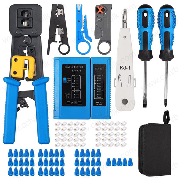 Rj45 Pass Through Network Tools Kit Certified