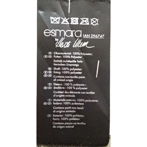 Black Satin Printed Label