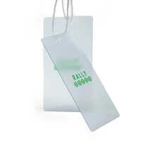PVC Tag For Garments - Transparent, 150 GSM, Printed Pattern | Rectangle Shape, Ideal for Labeling Apparel