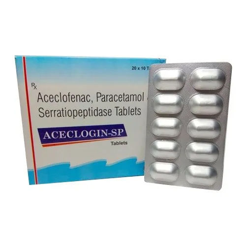 Aceclofenac Paracetamol Serratiopeptidase Tablets General Medicines