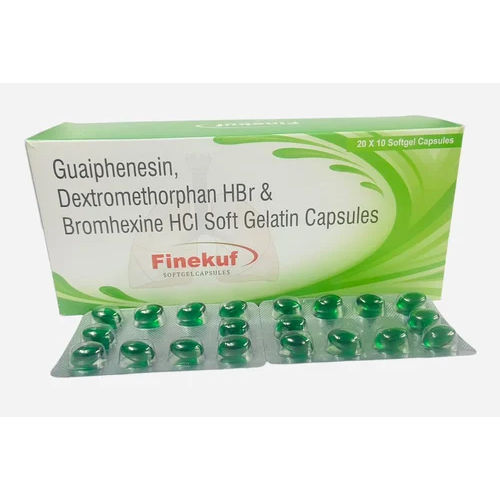 Guaiphenesin HBr and Bromhexine HCI Soft Gelatin Capsules