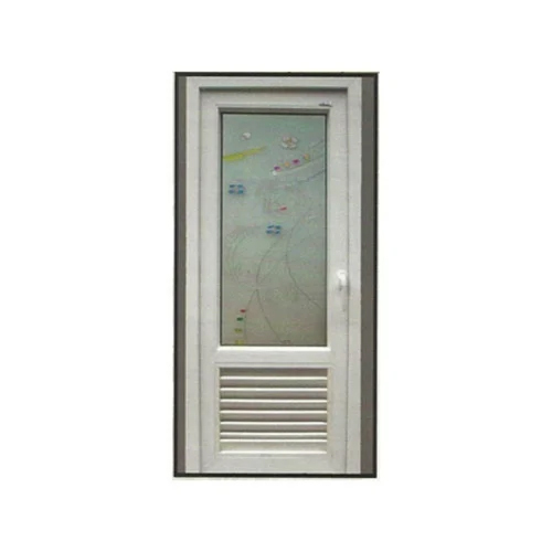 Aluminium Rust-Free Bathroom Door - Color: Silver