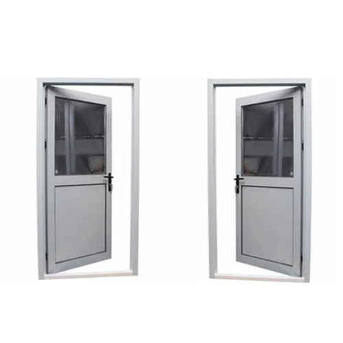 Silver Aluminium Hinged Door