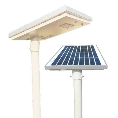 White 24 Watt Single Arm Solar Street Light