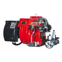 Dual Fire Ecoflam Burner - Color: Red