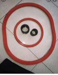 Tanker Manhole Nitrile Gasket - Nitrile Rubber Material, Customized Size, Red Color | Chemical Resistant, Durable, Leak-proof Seal For Industrial Use