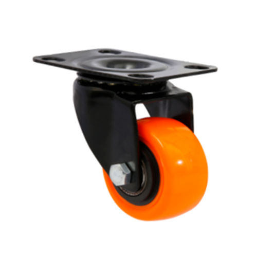 Powder Coated Orange Swivel Caster Wheel