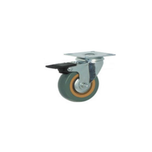 Gray Pvc Brake Grey Caster Wheel