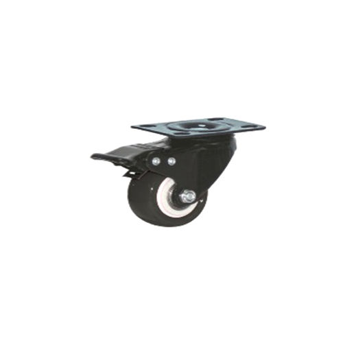 Gray Pvc Brake Black Caster Wheel