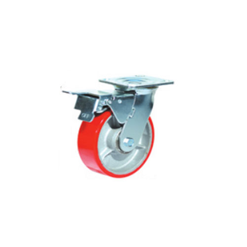 Gray & Orange Cipu Brake Caster Wheel