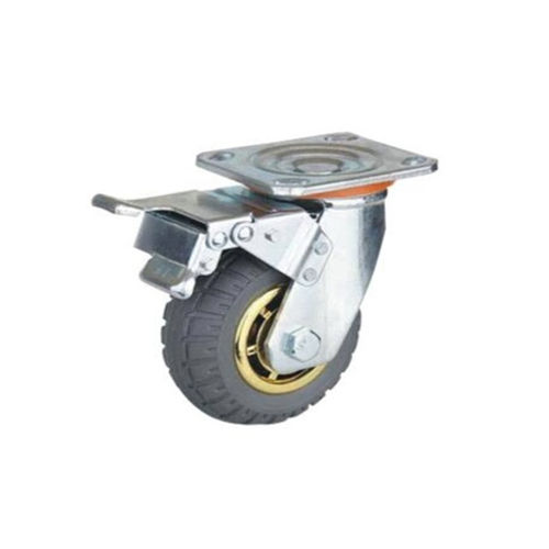 Gray Gbl Foam Rubber Brake Caster Wheel