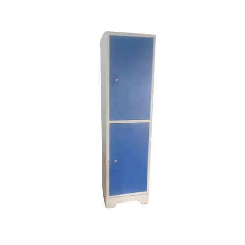 2 Door Mild Steel Hostel Cupboard - Color: Blue & White