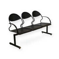 3 Seater Visitor Chair - Color: Black