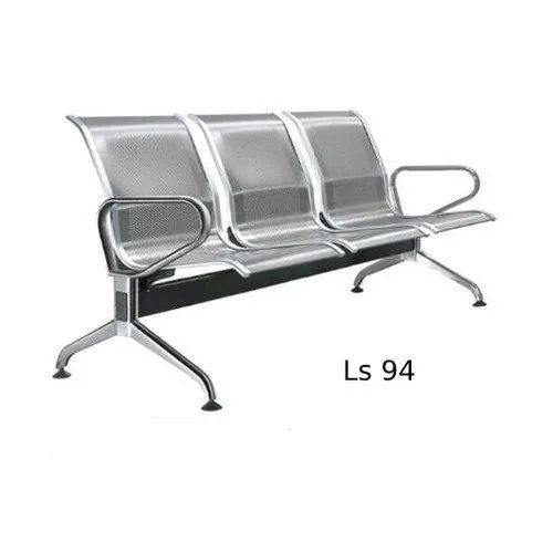 Ls 94 Ss Three Seater Waiting Chair - Color: Silver