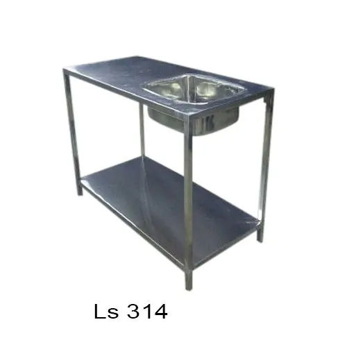 Silver Ss Sink With Table