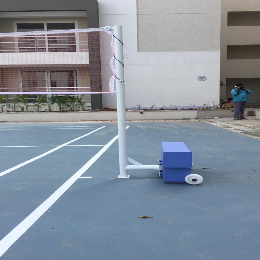 Mild Steel Badminton Poles Movable - Color: Blue
