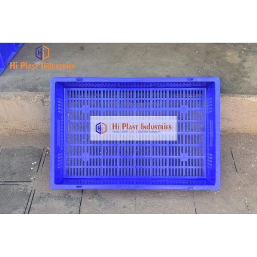 Blue Plastic Vegetable Crate