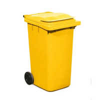 Yellow Plastic Wheeled Dustbin