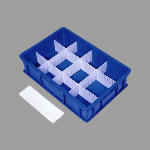 Blue Industrial Plastic Partition Crate