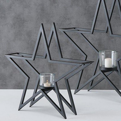 Star Design Christmas Star Decor Candle Holder