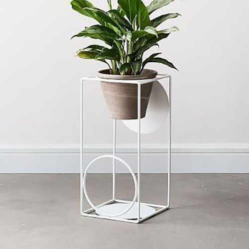 Glossy White Coated Planter Stand