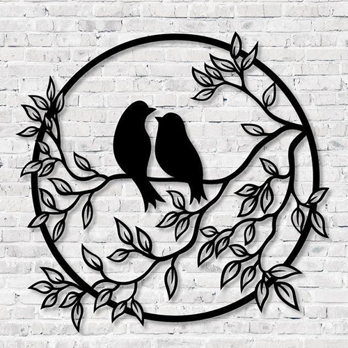 Black Coated Wall Decor