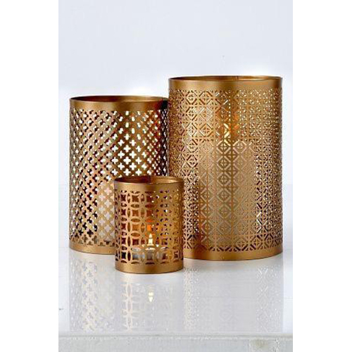 Gold Coated Tea Light Round Votive