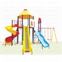 Multi Activity Play Station with Spiral Slide