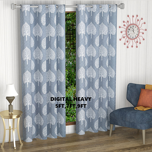 7 Ft Digital Heavy Window Curtain