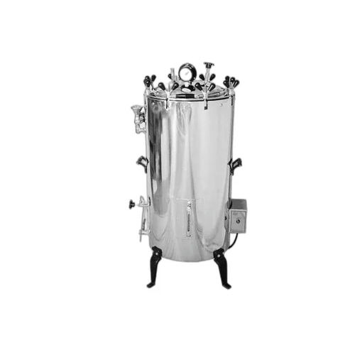 Silver Fully Ss Double Walled Vertical Autoclave